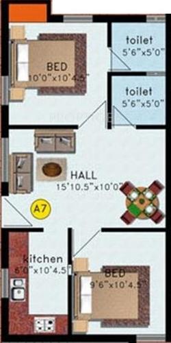 Vinayagga Vinayagga Homes (2BHK+2T (682 sq ft) 682 sq ft)