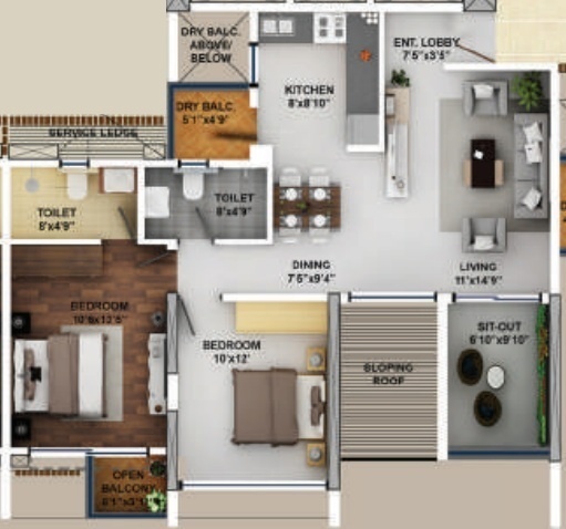 purva aspire Floor Plan Floor Plan