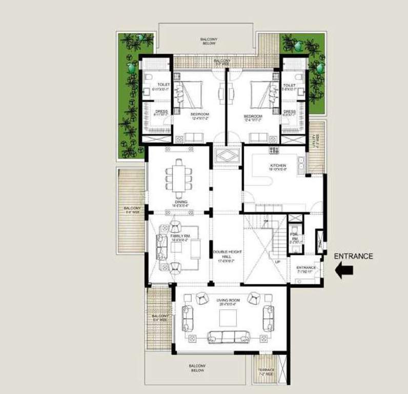  the palm springs Floor Plan Lower Level Penthouse Plan