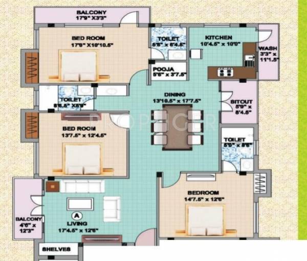 Swathi Subhadra (3BHK+3T (2,000 sq ft)   Pooja Room 2000 sq ft)