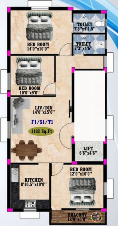  srinidhi apartments Floor Plan Floor Plan