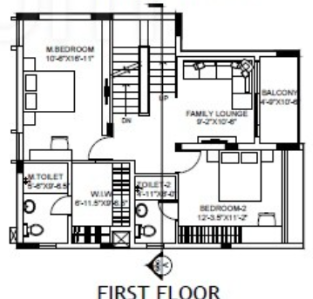 emerald aaranya phase 1 Floor Plan First Floor Plan