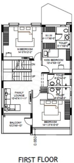 emerald aaranya phase 1 Floor Plan First Floor Plan