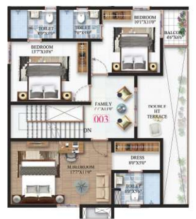  minara Floor Plan Lower Level Duplex Plan