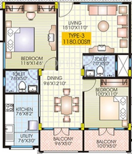 Chitrakut Scion (2BHK+2T (1,180 sq ft) 1180 sq ft) Chitrakut Scion (2BHK+2T (1,180 sq ft) 1180 sq ft)