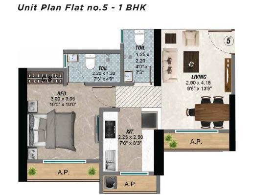  pushpanjali-residency Floor Plan Floor Plan