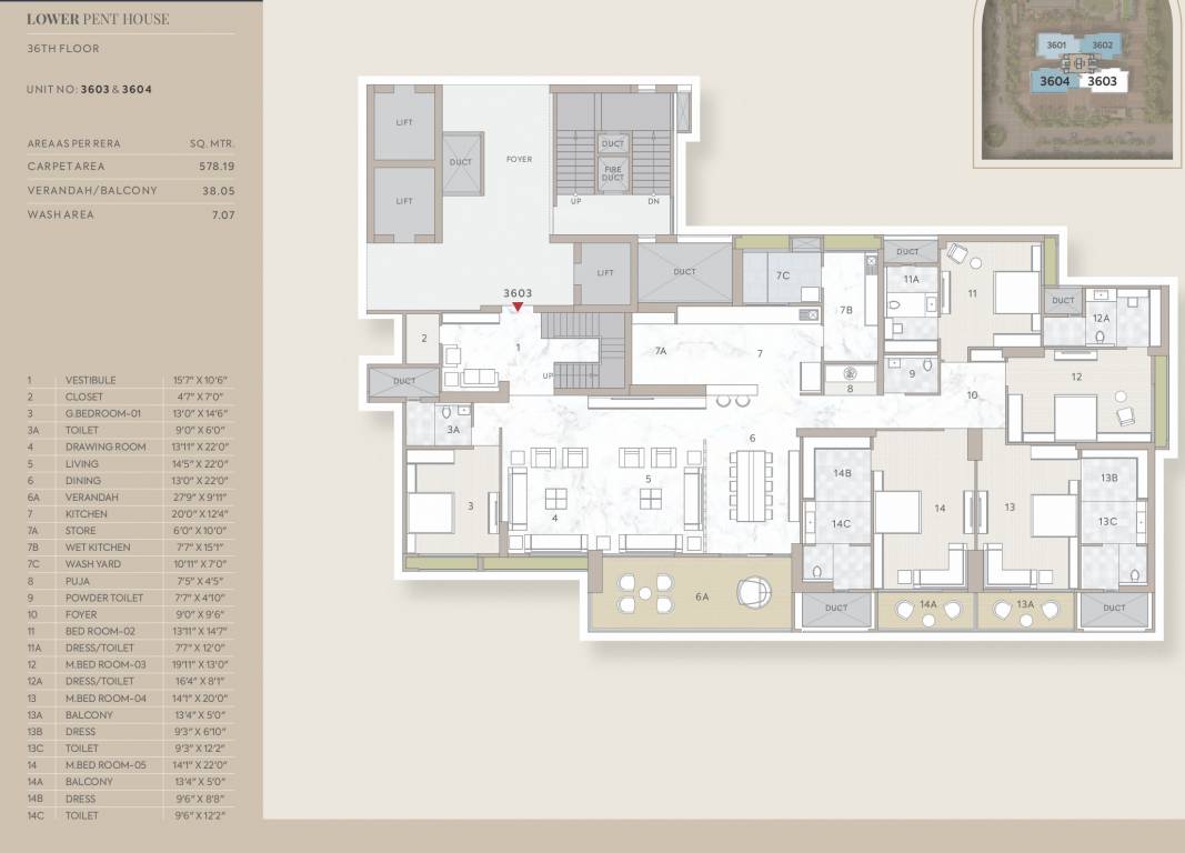  riviera palacio Floor Plan Lower Level Duplex Plan