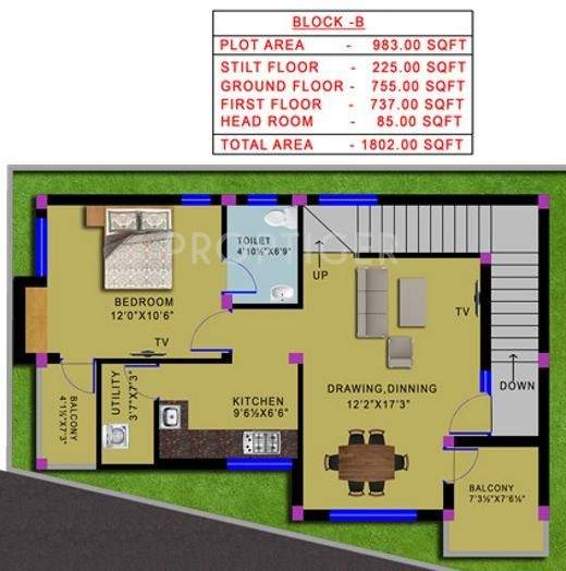 Sumangali Villa In Perumbakkam (3BHK+3T (1,802 sq ft) 1802 sq ft)