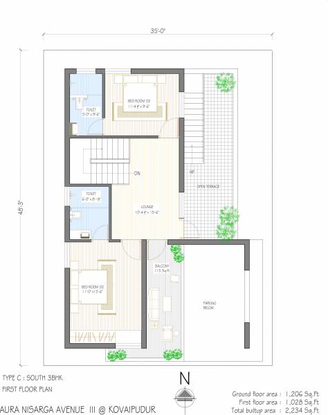  nisarga-avenue-phase-3 Floor Plan First Floor Plan