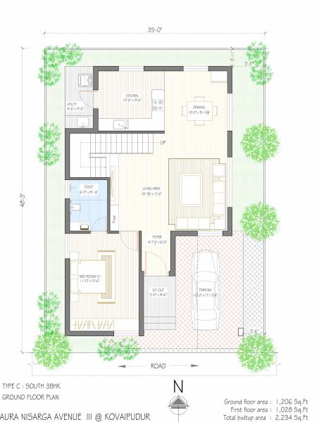  nisarga-avenue-phase-3 Floor Plan Ground Floor Plan