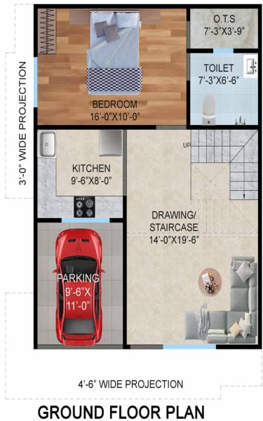  green-villa Floor Plan Ground Floor Plan