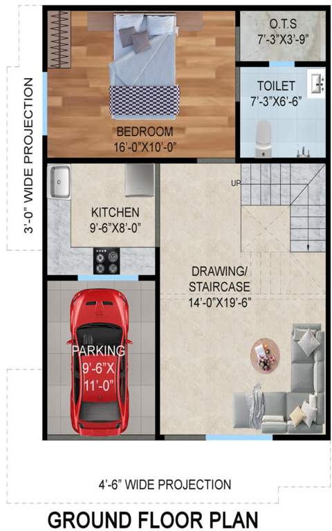  green villa Floor Plan Ground Floor Plan