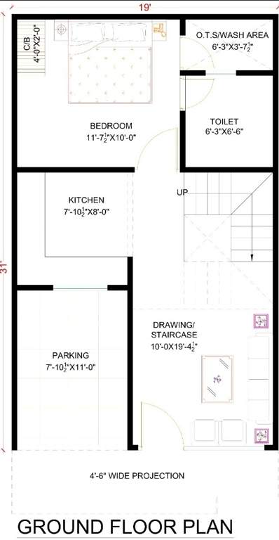  green villa Floor Plan Ground Floor Plan