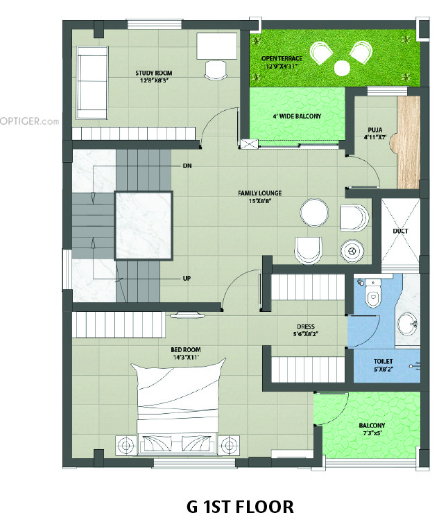 panda gatikrushna green villa Floor Plan First Floor Plan