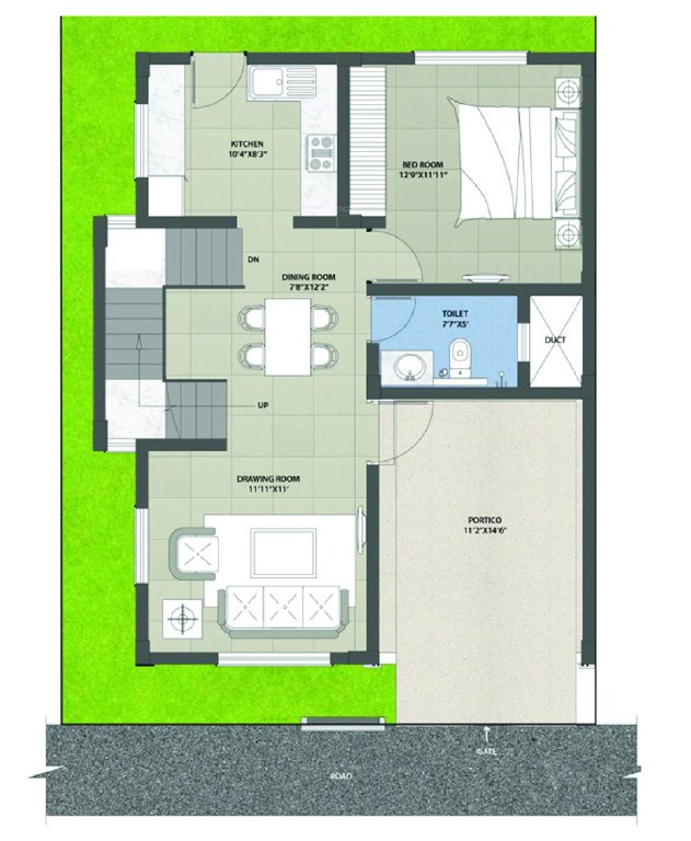 panda gatikrushna green villa Floor Plan Ground Floor Plan