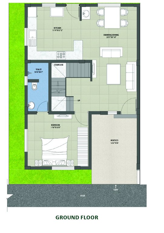 panda gatikrushna green villa Floor Plan Ground Floor Plan