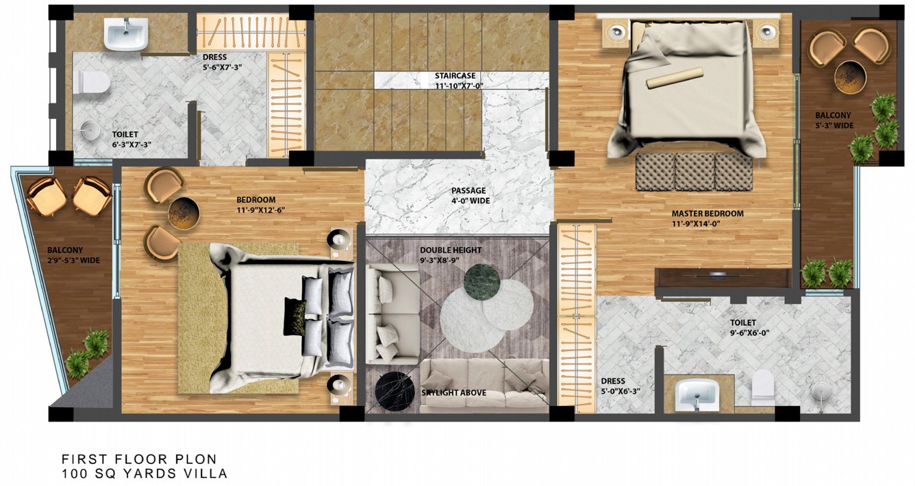 panache villas Floor Plan First Floor Plan