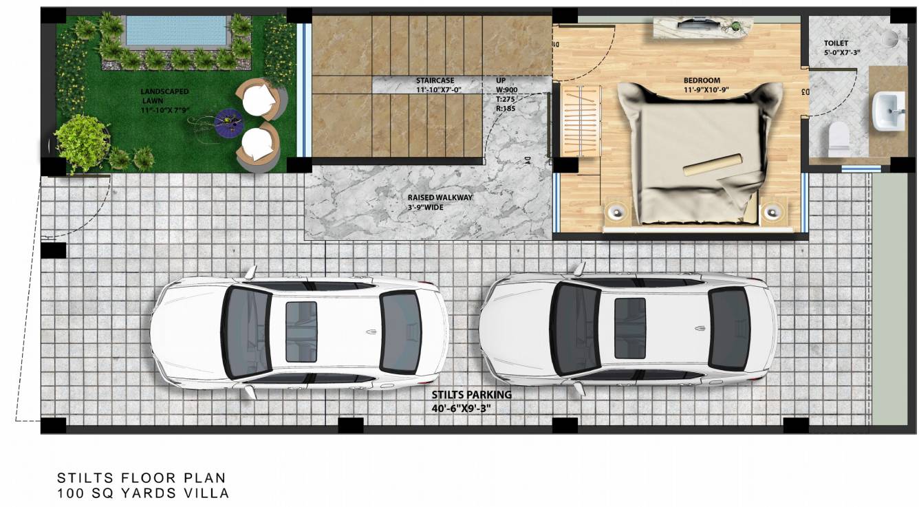 panache villas Floor Plan Stilt Floor Plan