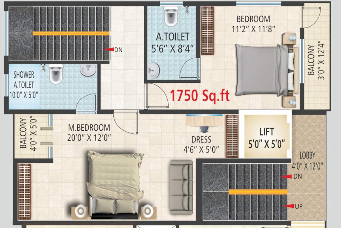 snowdrop residences Floor Plan Upper Level Duplex Plan