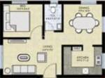 Selva Ganesh Vasudev II Floor Plan (1BHK+1T)