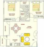 Southern Heritage Enclave Floor Plan (2BHK+2T)