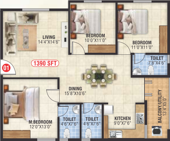  slb royal touch Floor Plan Floor Plan