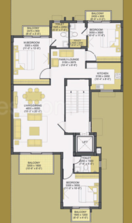  aman villas Floor Plan Lower Level Duplex Plan