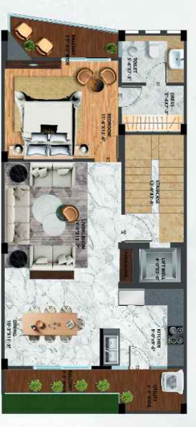 panache villas phase 2 Floor Plan Upper Ground Floor Plan