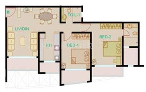 Mayfair Sonata Greens (2BHK+2T (703 sq ft) 703 sq ft)