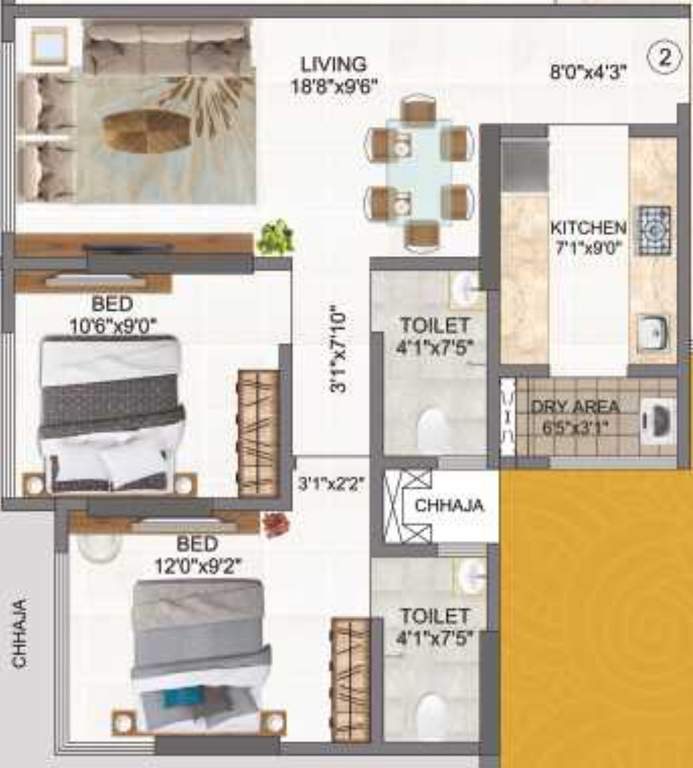  sagar sangeet chs adityaraj paradise Floor Plan Floor Plan