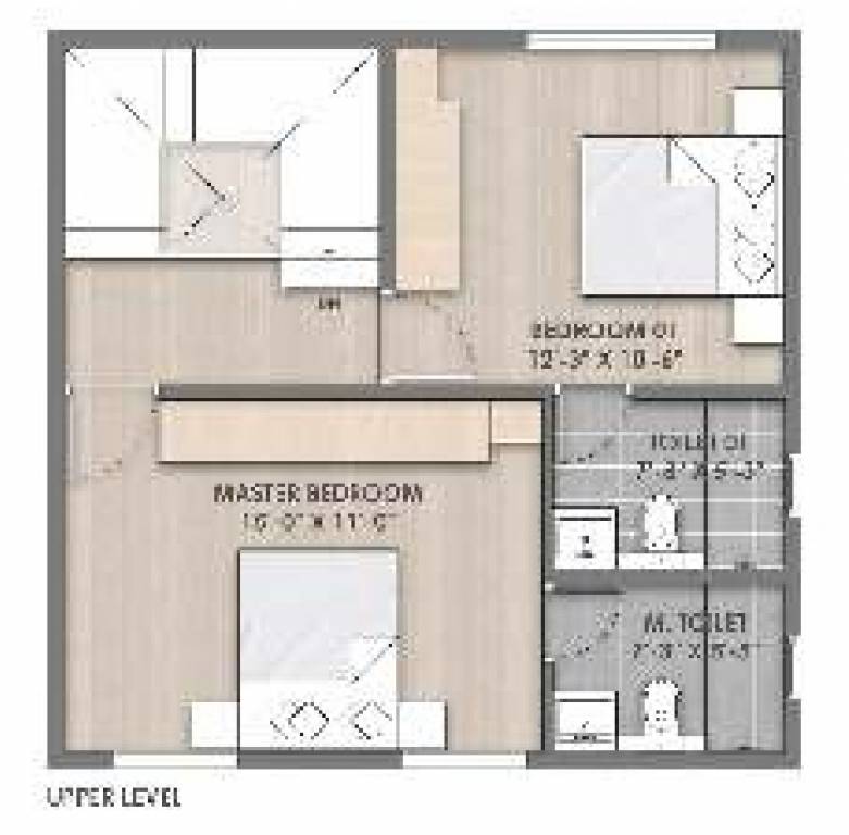 Upper Level Duplex Plan  upavan phase 1 Floor Plan Upper Level Duplex Plan