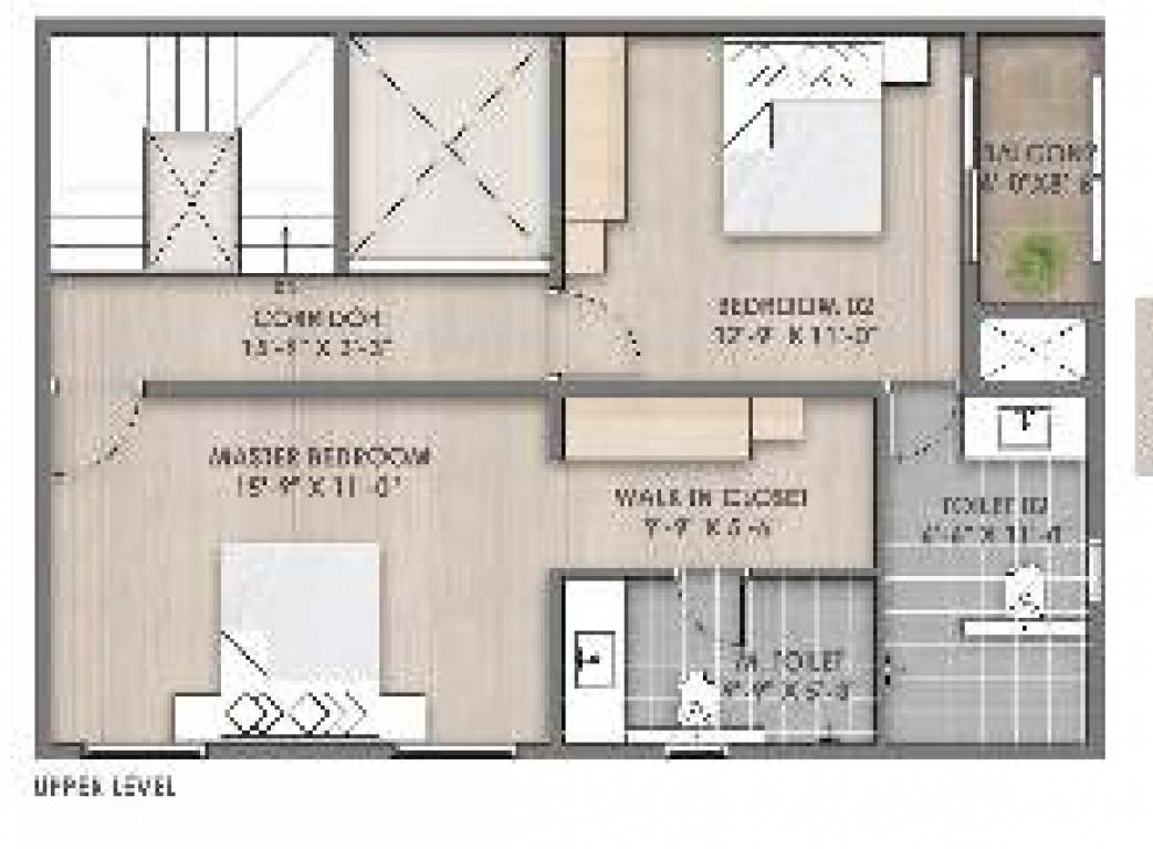 Upper Level Duplex Plan  upavan phase 1 Floor Plan Upper Level Duplex Plan