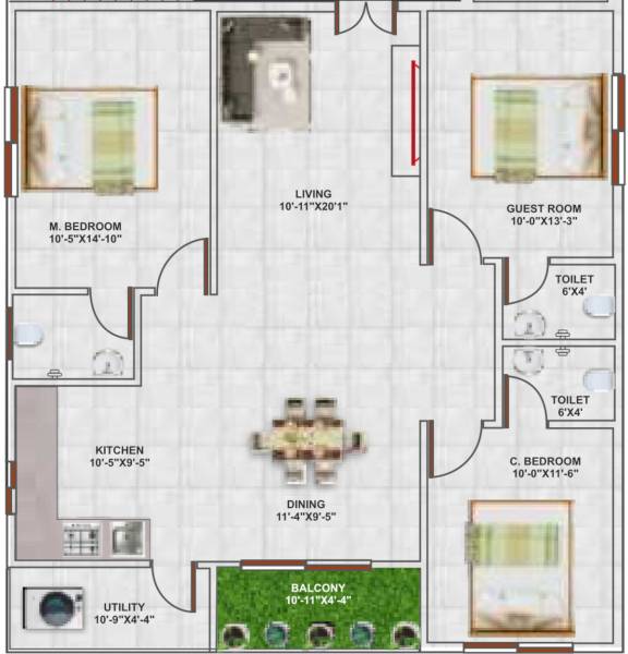  cross-town-block-b Floor Plan Floor Plan