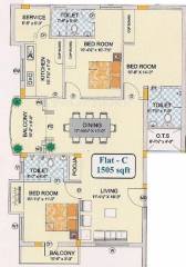 BSR Sri Bala Enclave (3BHK+3T (1,505 sq ft)   Pooja Room 1505 sq ft)