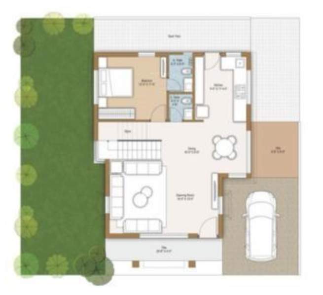  safalam luxuria Floor Plan Ground Floor Plan