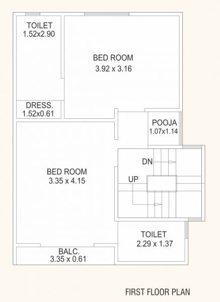 First Floor Plan kishan-sapphire-villa Floor Plan First Floor Plan
