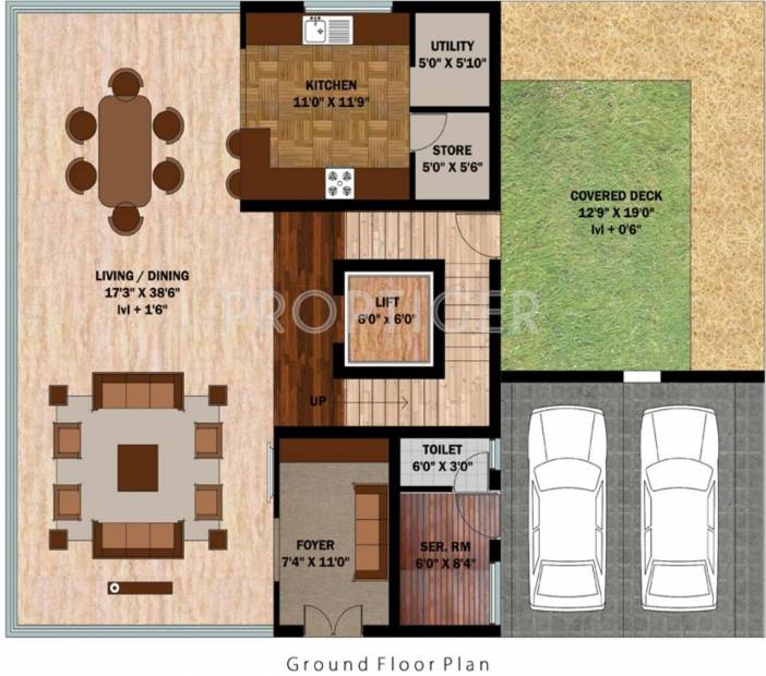 Influence Float Floor Plan (4BHK+4T + Servant Room)