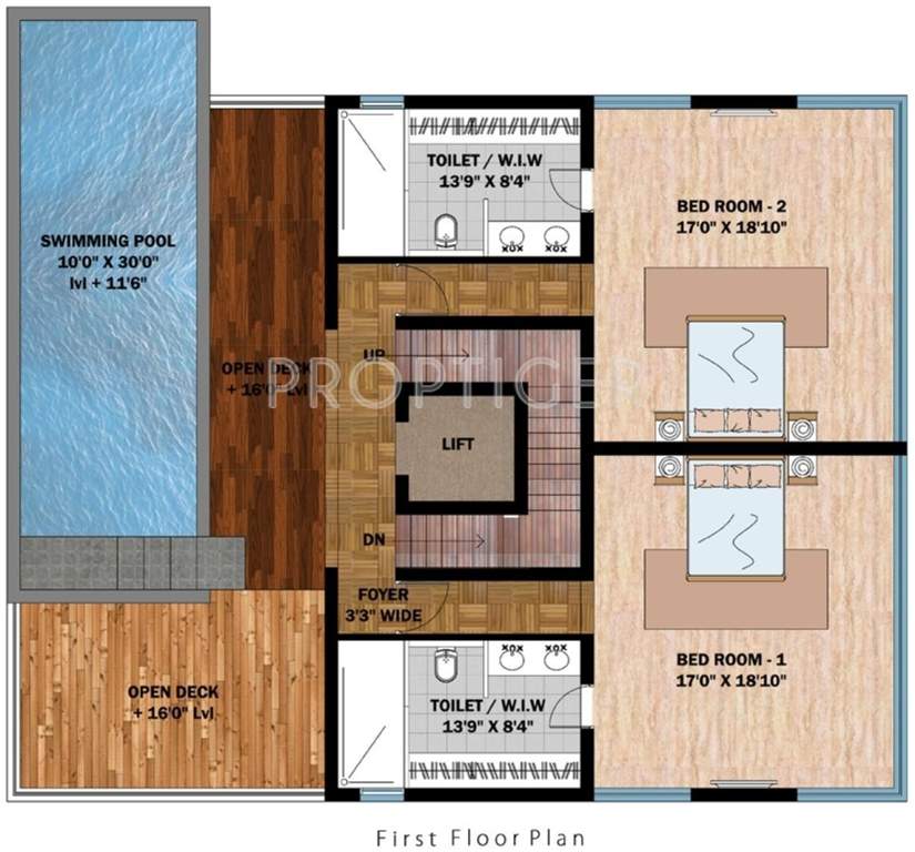 Influence Float Floor Plan (4BHK+4T + Servant Room)