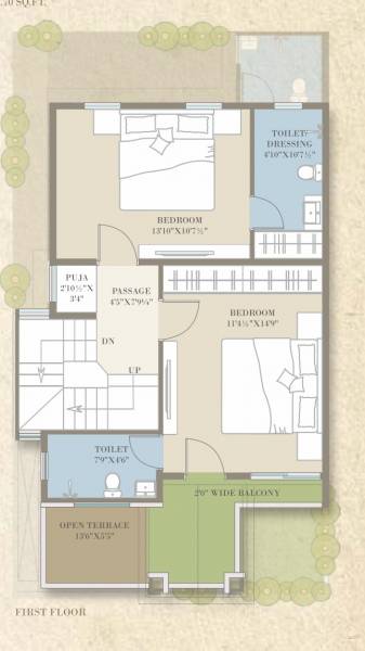  aatmiya-grandvilla-14 Floor Plan First Floor Plan