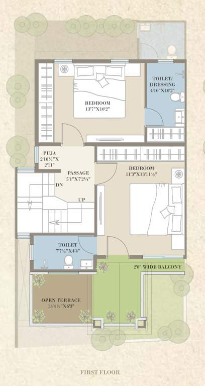  aatmiya grandvilla 14 Floor Plan First Floor Plan