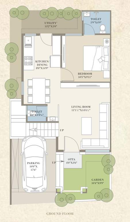  aatmiya grandvilla 14 Floor Plan Ground Floor Plan