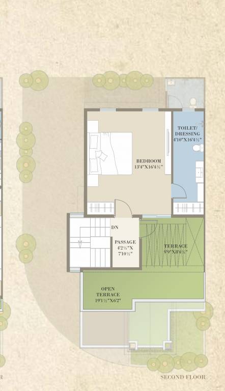  aatmiya grandvilla 14 Floor Plan Second Floor Plan