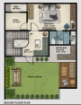 Second Floor Plan greens-villa-2-d-block Floor Plan Second Floor Plan