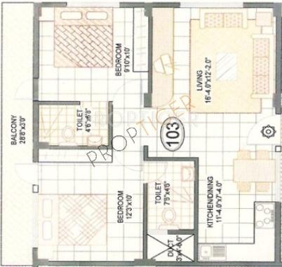 Ankshu Ankshu Arnica (2BHK+2T (875 sq ft) 875 sq ft)