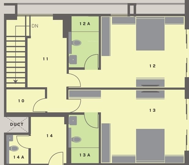 riviera springs Floor Plan Upper Level Penthouse Plan