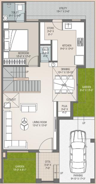 shivdhara infinity Floor Plan Ground Floor Plan