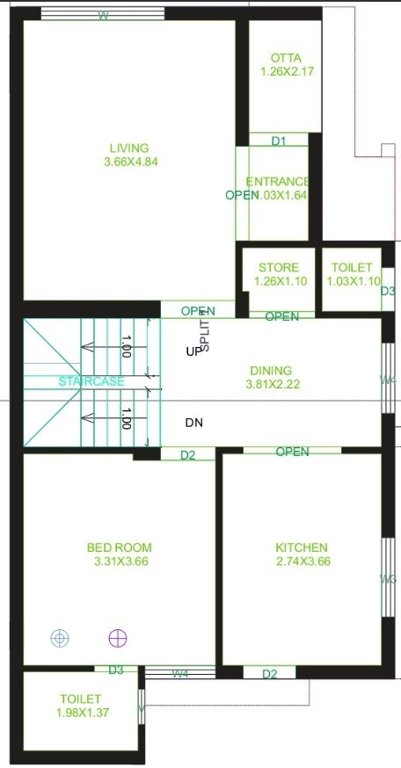  bungalow Floor Plan Ground Floor Plan