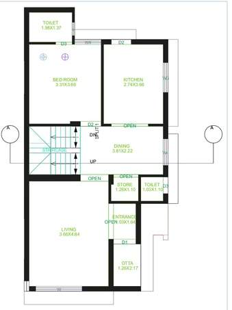  bungalow Floor Plan Ground Floor Plan