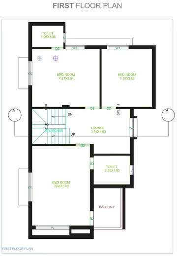  bungalow Floor Plan First Floor Plan