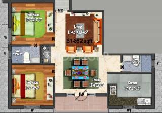 Devi Dheergayush (2BHK+2T (862 sq ft) 862 sq ft)